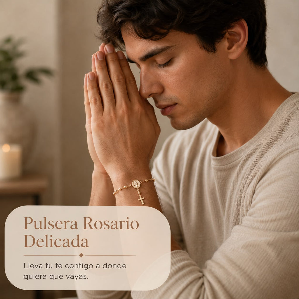 Pulsera en forma de rosario