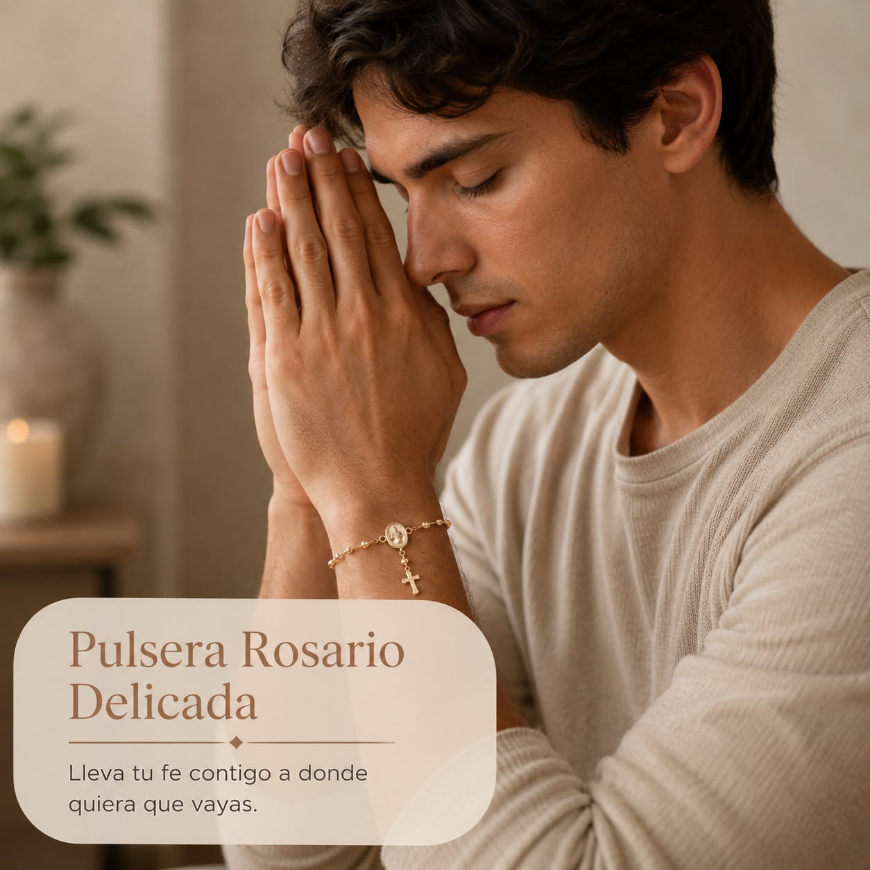Pulsera en forma de rosario