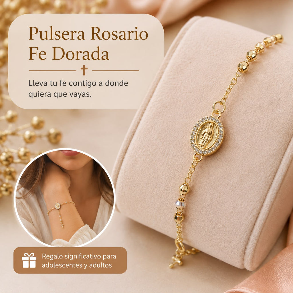 Pulsera en forma de rosario