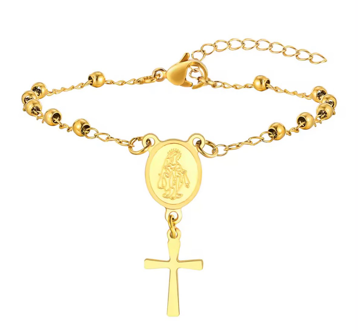Pulsera en forma de rosario