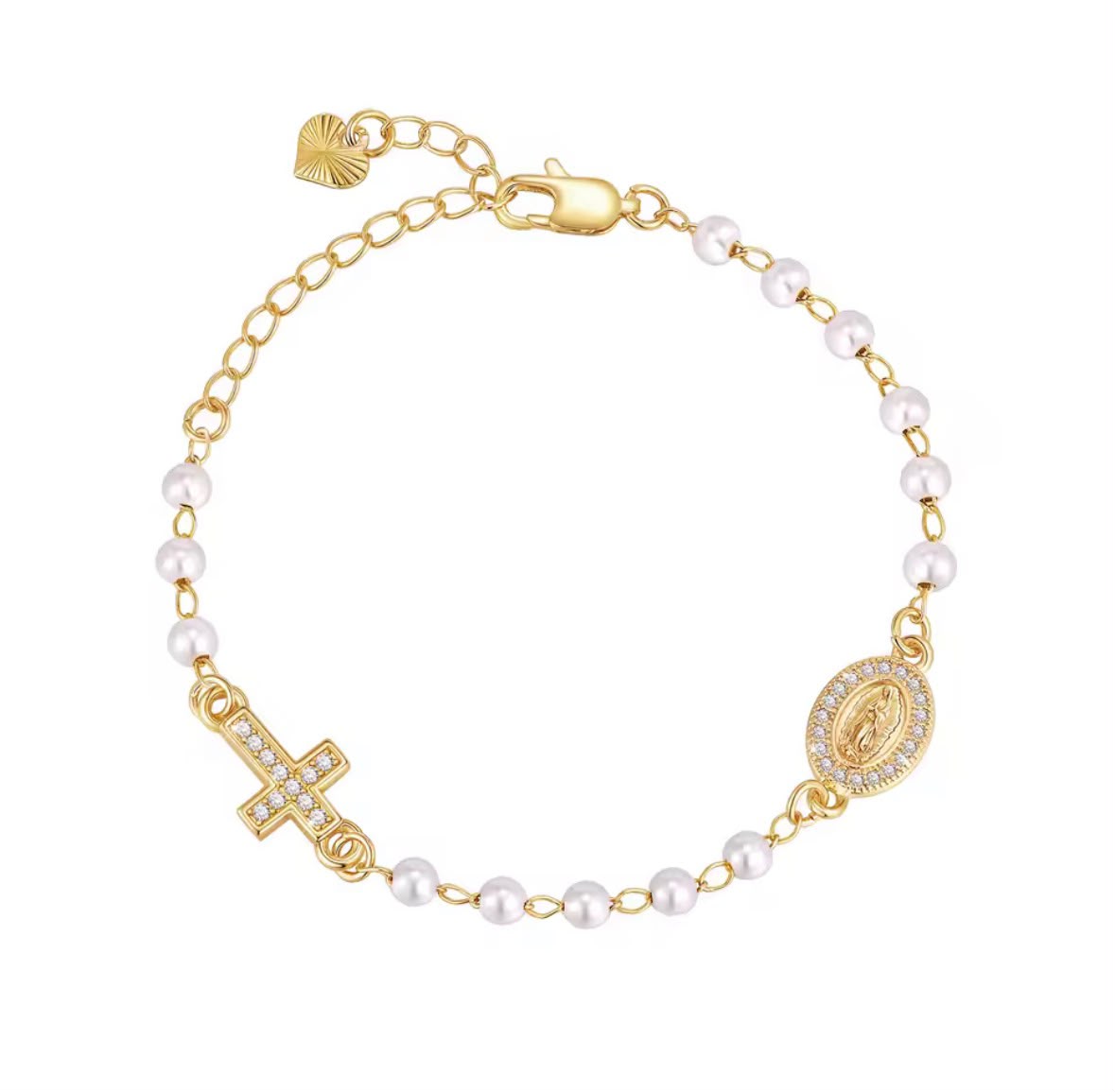 Pulsera en forma de rosario